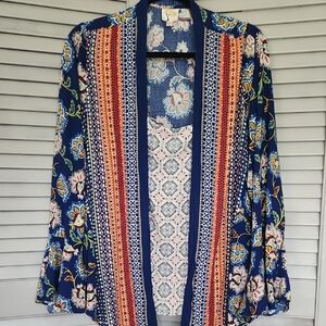 Fig & Flower Anthropologie Boho Lightweight Floral Chic Cottagecore Bell Sleeve